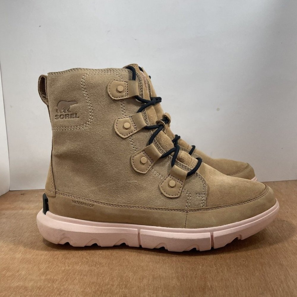Sorel Explorer II Joan Sport Boot Women's Size 8.5 Buff Canoe Waterproof NL4458